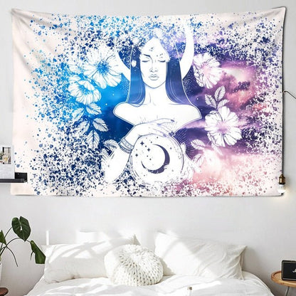 Witchy Women Wall Tapestries - Mystical Rose Gems