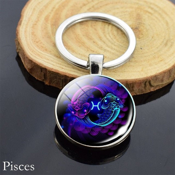 Zodiac Sign Keychains - Mystical Rose Gems