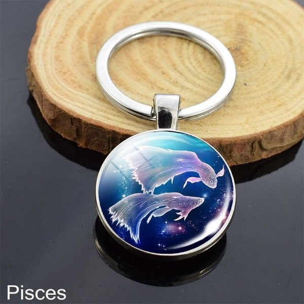 Zodiac Sign Keychains - Mystical Rose Gems