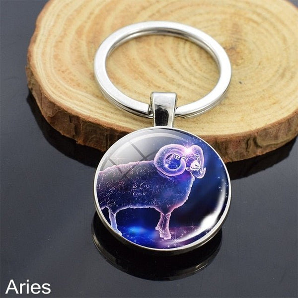 Zodiac Sign Keychains - Mystical Rose Gems