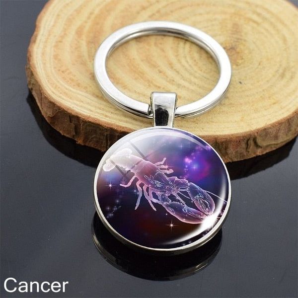 Zodiac Sign Keychains - Mystical Rose Gems